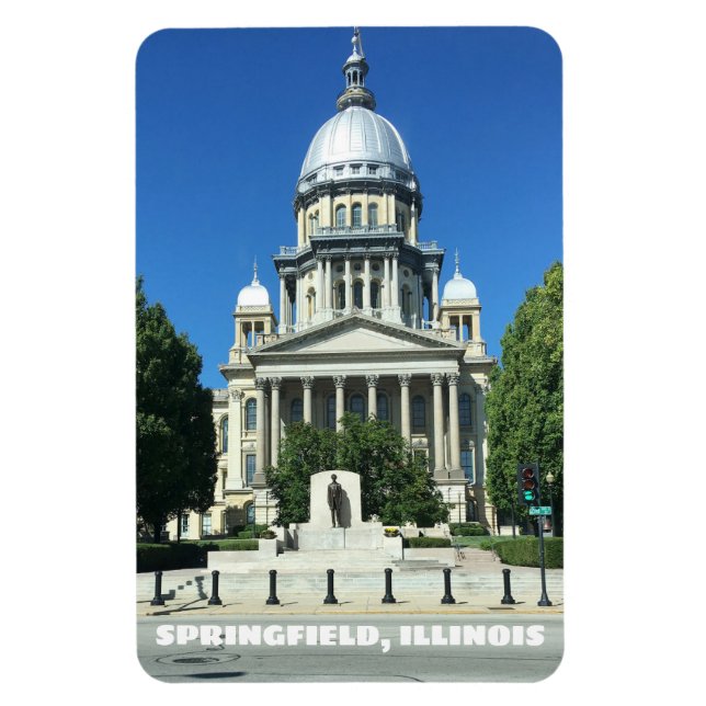 Springfield, Illinois Staat Hauptstadt Gebäude Magnet (Vertikal)