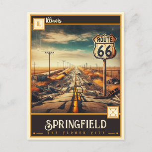 Springfield, Illinois Vintage Postkarte