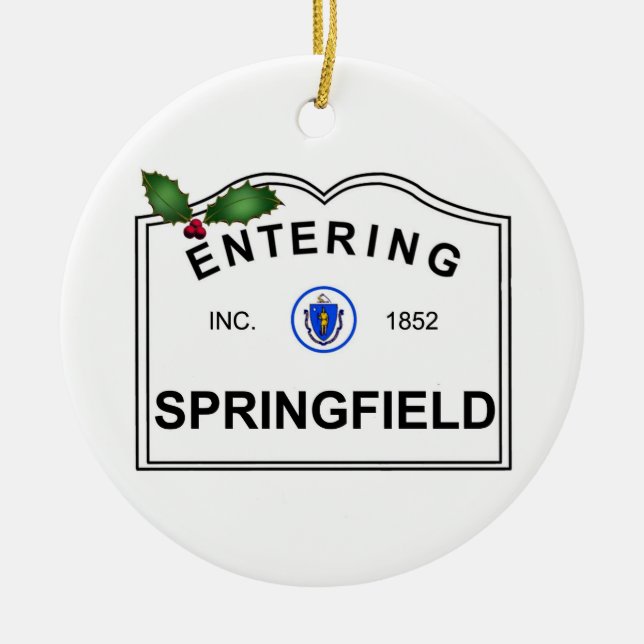 Springfield MA Keramik Ornament (Vorne)