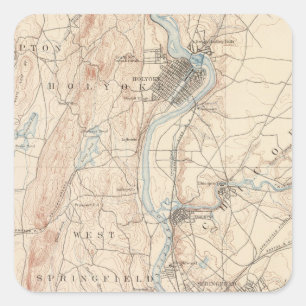 Springfield, Massachusetts Quadratischer Aufkleber