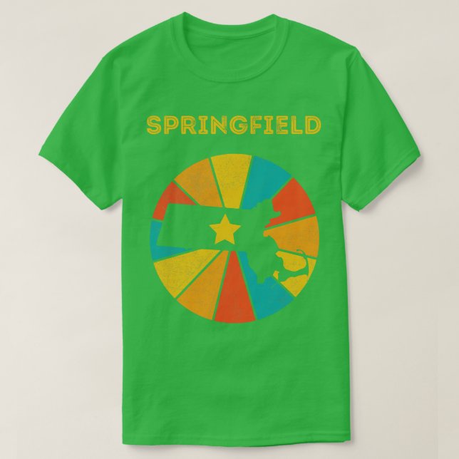 Springfield Massachusetts Vintage Notlage T-Shirt (Design vorne)