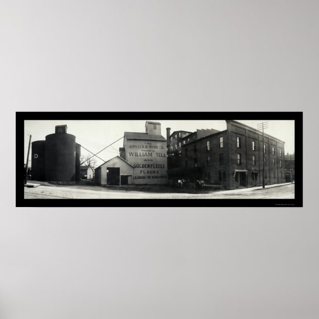 Springfield, Ohio Mills Foto 1908 Poster (Vorne)