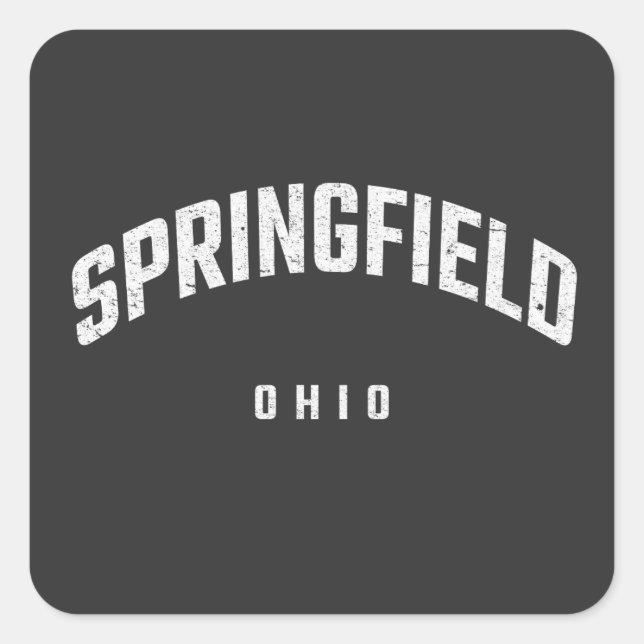 Springfield Ohio OH Quadratischer Aufkleber (Vorderseite)