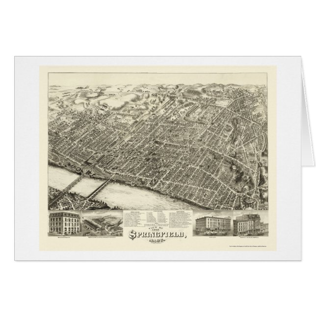 Springfield, panoramische Karte MAs - 1875 (Vorderseite (Horizontal))