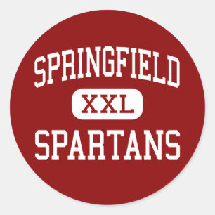 Springfield - Spartans - Highschool - Akron Ohio Runder Aufkleber