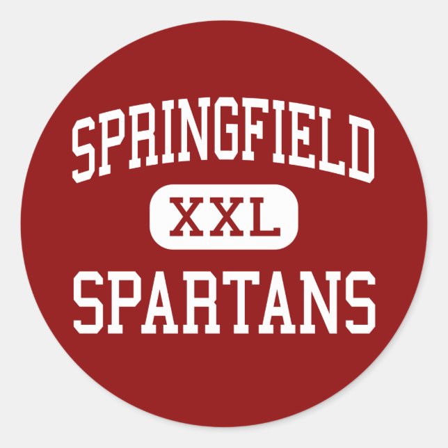 Springfield - Spartans - Oberschule - Akron Ohio Runder Aufkleber (Vorderseite)