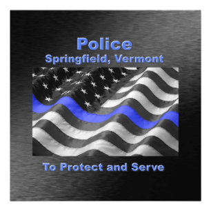 Springfield, Vermont. Police Fotodruck