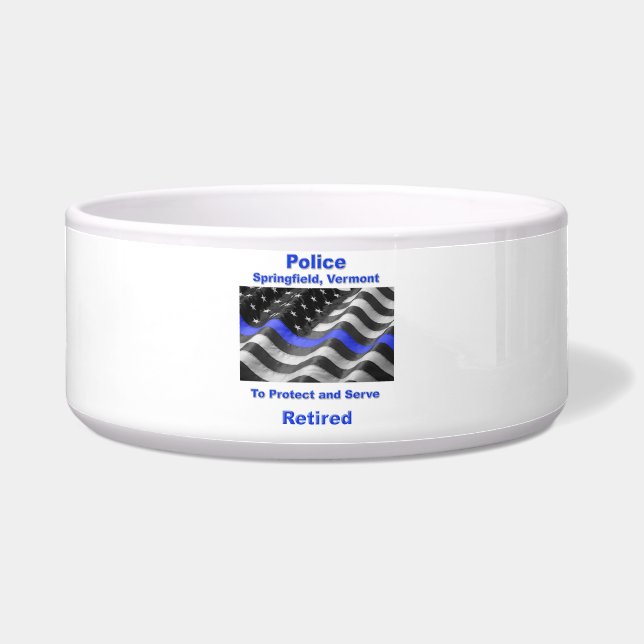 Springfield, Vermont. Police Napf (Vorderseite)