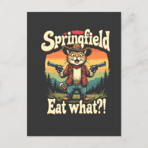 Springflied Iss Was Trump Wahl Katze Cowboy   Postkarte