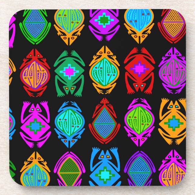 Springfrösche Getränkeuntersetzer (Vorderseite)