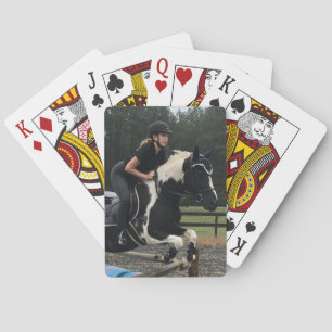 Springpferd für Mädchen, Springen von Pferden Spielkarten
