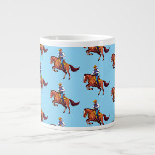Springpferd mit dem Mann Jumbo-Tasse