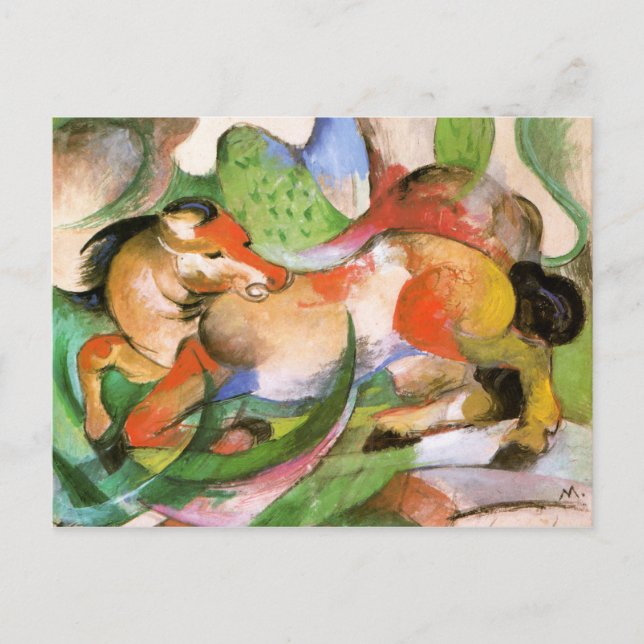 Springpferd Postkarte (Vorderseite)