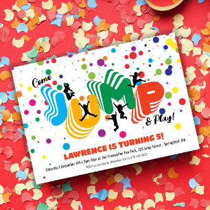 Springplay Trampolin-Park-Party Kindergeburtstag  Einladung