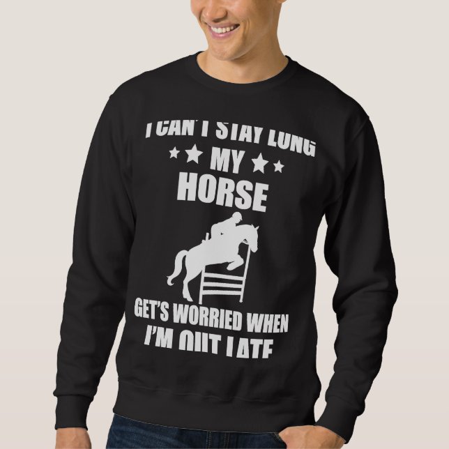 Springreitpferd zeigen Spätenglische Pferdeausstel Sweatshirt (Vorderseite)
