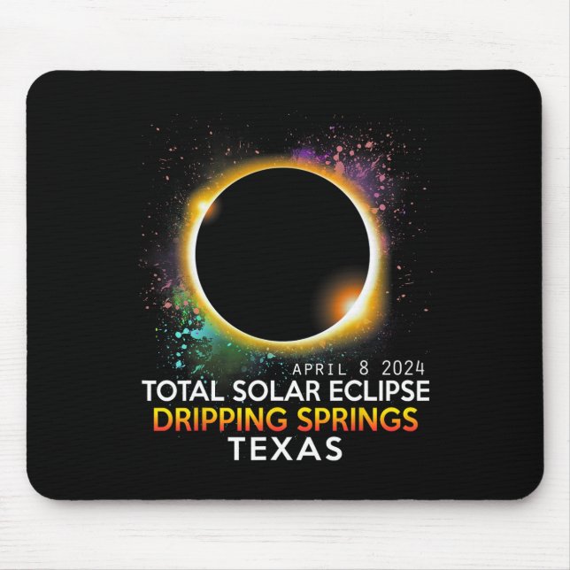 Springs Texas Totality Total Solar Eclipse 2024 Mousepad (Vorne)