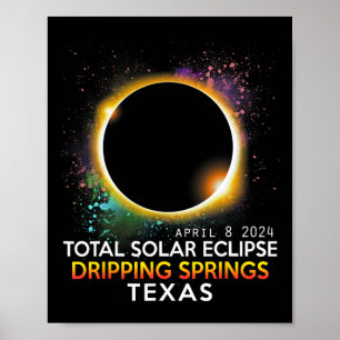 Springs Texas Totality Total Solar Eclipse 2024 Poster