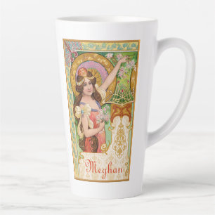Springtime Art Nouveau Große Latte Tasse