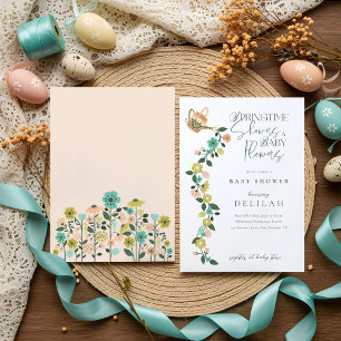 Springtime Baby in Bloom Oaster Baby Dusche Einladung