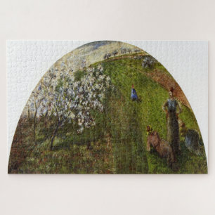 Springtime, Bauern in einem Feld (1882) von Pissar