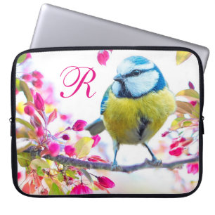 Springtime-Bird-Monogramm Laptopschutzhülle