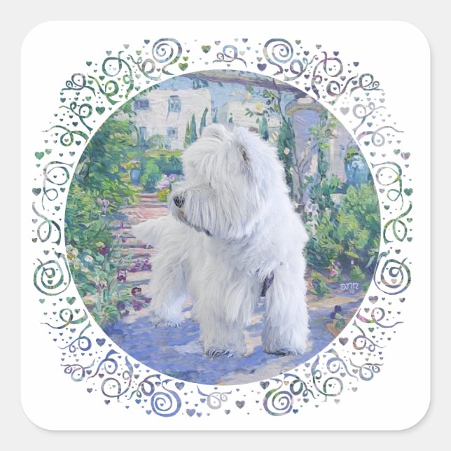 Springtime Bower Quadratischer Aufkleber (Vorderseite)