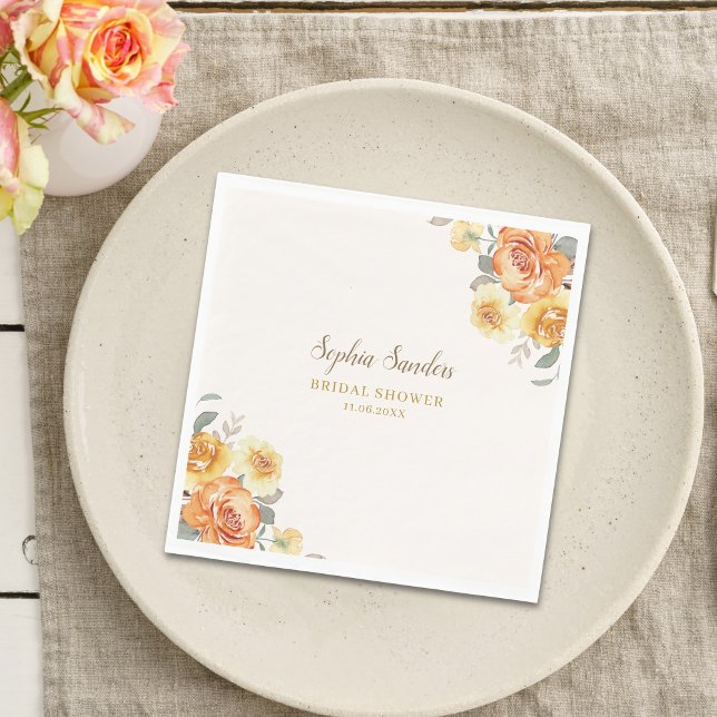 Springtime Bridal Shower Featuring Orange Blossoms Serviette (Von Creator hochgeladen)