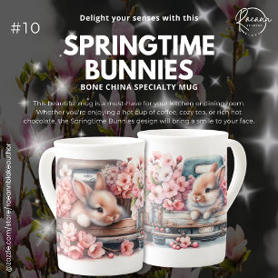 "Springtime Bunnies" Knochen-China Spezielle Tasse