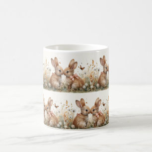 Springtime Bunny Bliss: Whimsical Oaster Kaffeetasse