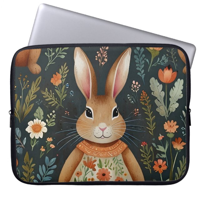 Springtime Bunny Magic Electronics Bag Laptopschutzhülle (Vorderseite)