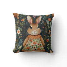 Springtime Bunny Magic Throw Kissen
