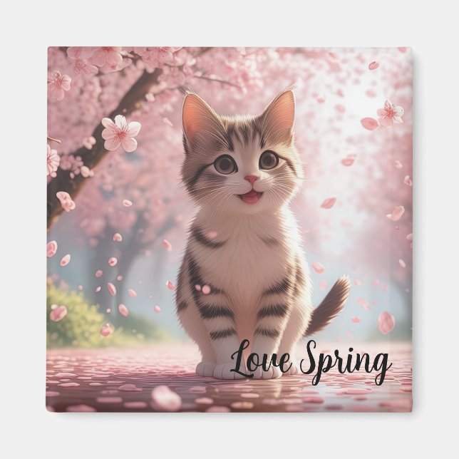 Springtime Cat Magnet (Vorne)