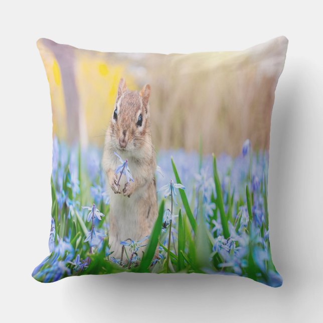 Springtime Chipmunk Kissen (Vorderseite)