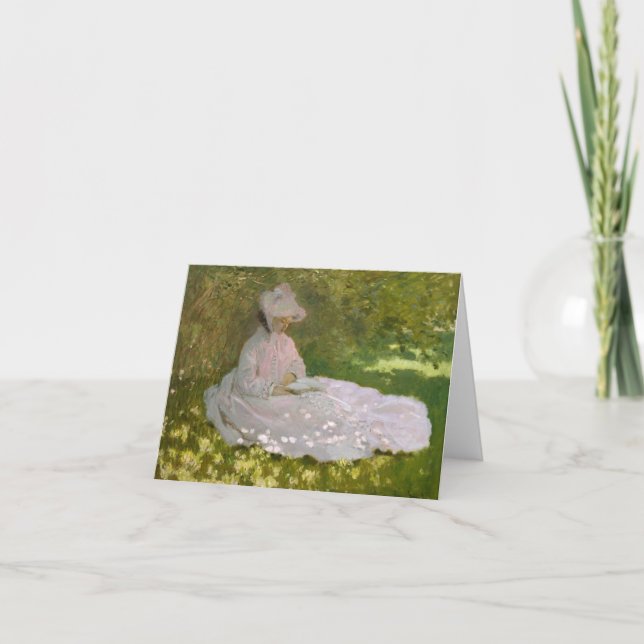 Springtime - Claude Monet Dankeskarte (Vorderseite)