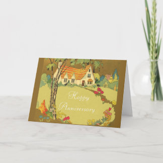 Springtime Cottage Home Acheter Carte Anniversaire
