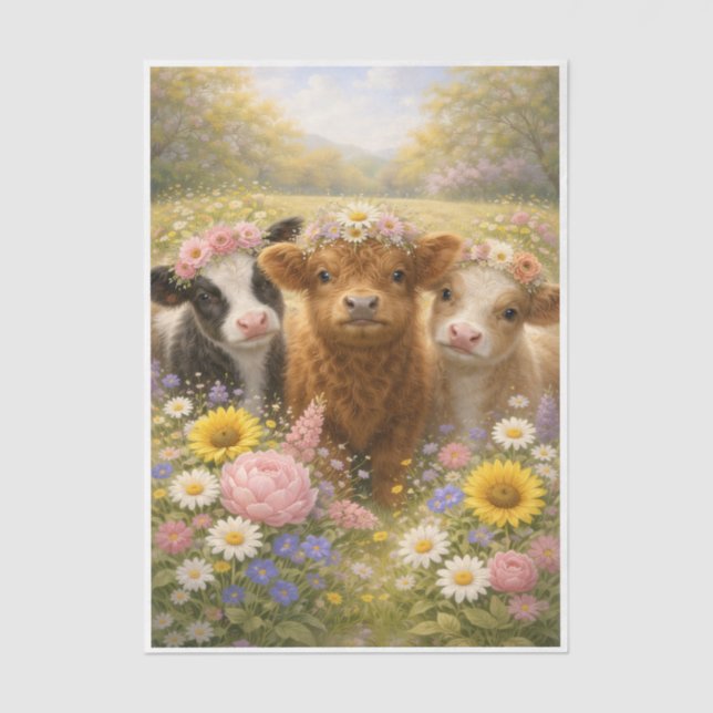 Springtime Cows  Seidenpapier (Vorderseite)