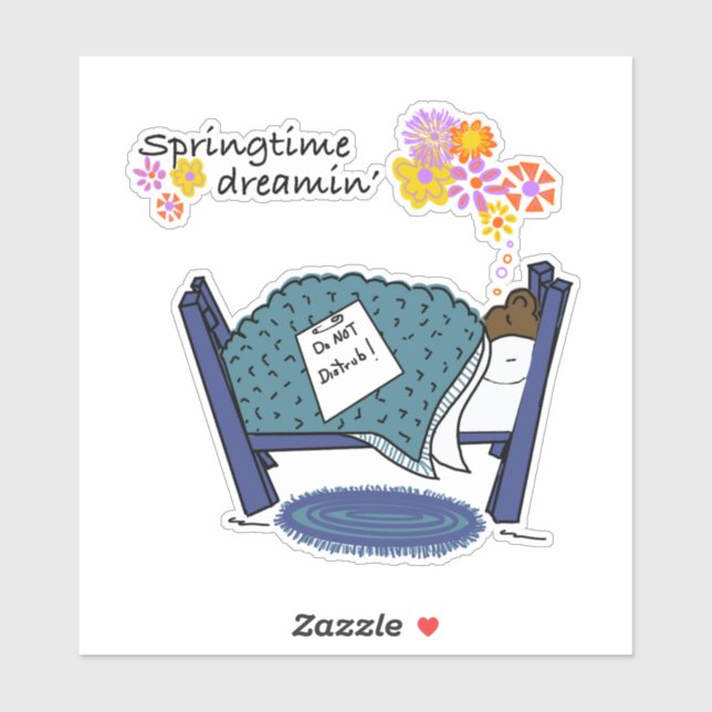 Springtime Dreaming Groundhog Aufkleber (Blatt)