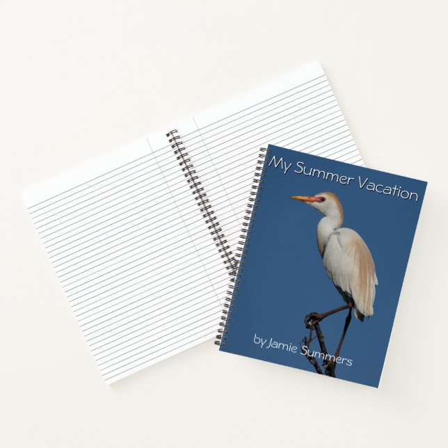 "Springtime Egret" SpiralNotebook Notizbuch (Innenseite)