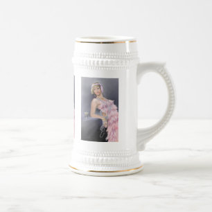 Springtime Flapper Beer Stein Bierglas
