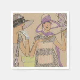 Springtime Flapper Girl's Shower Serviette