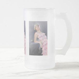 Springtime Flapper Mattierte Bier-Tasse Mattglas Bierglas