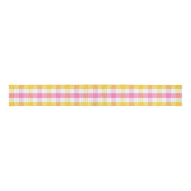 Springtime Gingham Ripsband (Vorderseite)