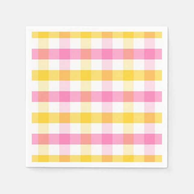 Springtime Gingham Serviette (Vorderseite)