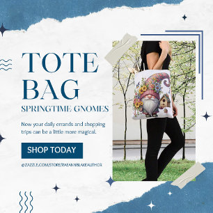 Springtime Gnome Tote Bag Tasche