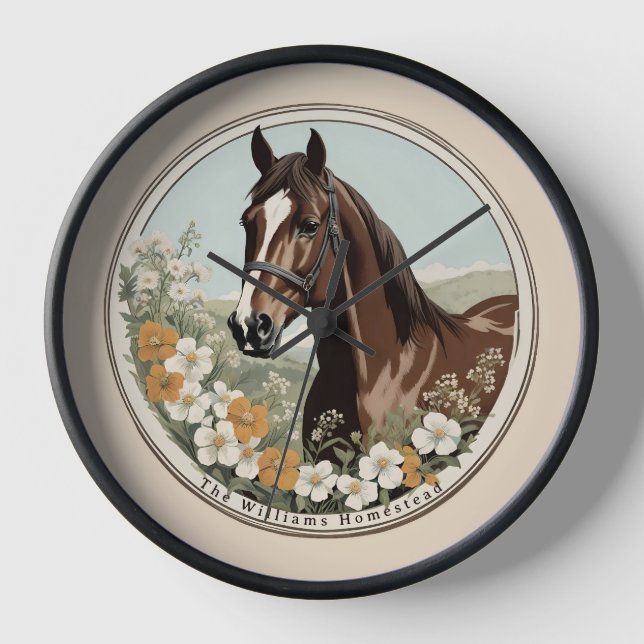 Springtime Horse Uhr (Vorderseite)