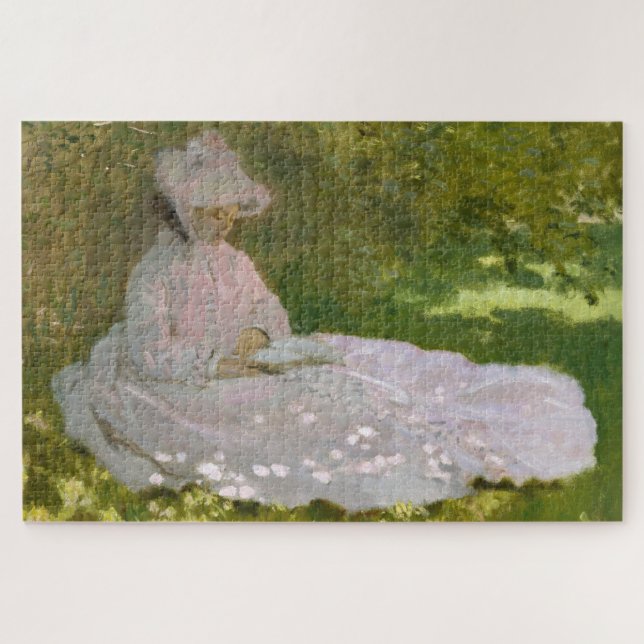 Springtime, Impressionist Portrait, Claude Monet (Horizontal)