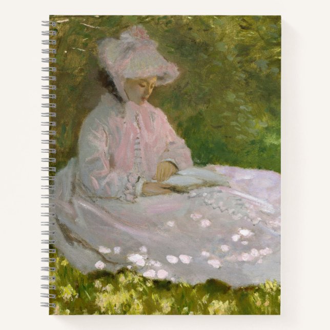 Springtime, Impressionist Portrait, Claude Monet Notizbuch (Vorderseite)