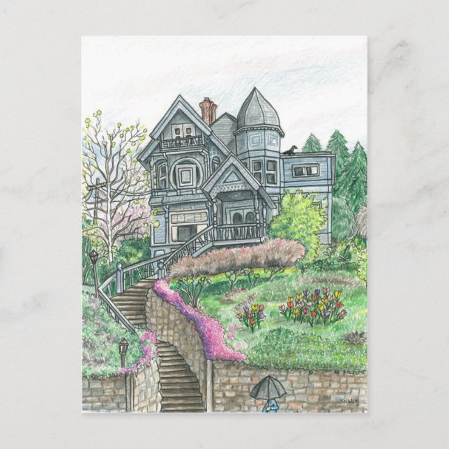 Springtime in Bellingham, Washington Postkarte (Vorderseite)