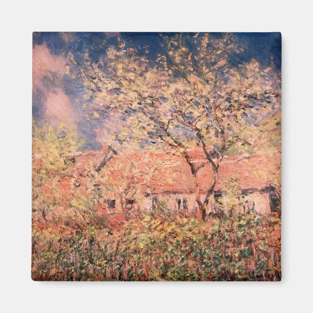 Springtime in Giverny von Claude Monet Magnet (Vorne)
