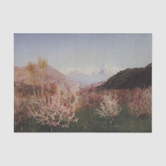 Springtime in Italien von Isaac Levitan Seidenpapier (Vorderseite)